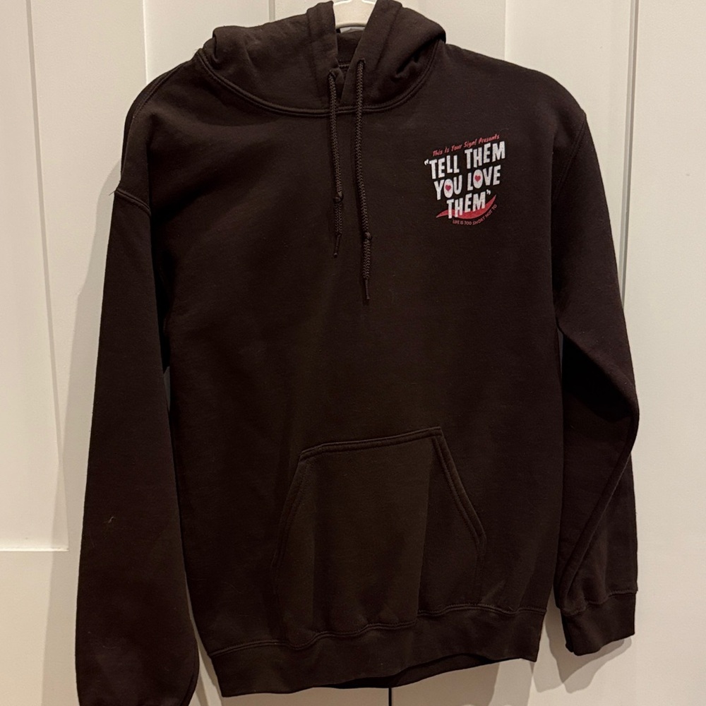 Brown Hoodie with Graphic Print